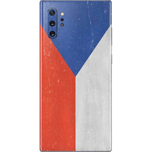 Czech Republic Flag Distressed Galaxy Note 10 Plus Skin